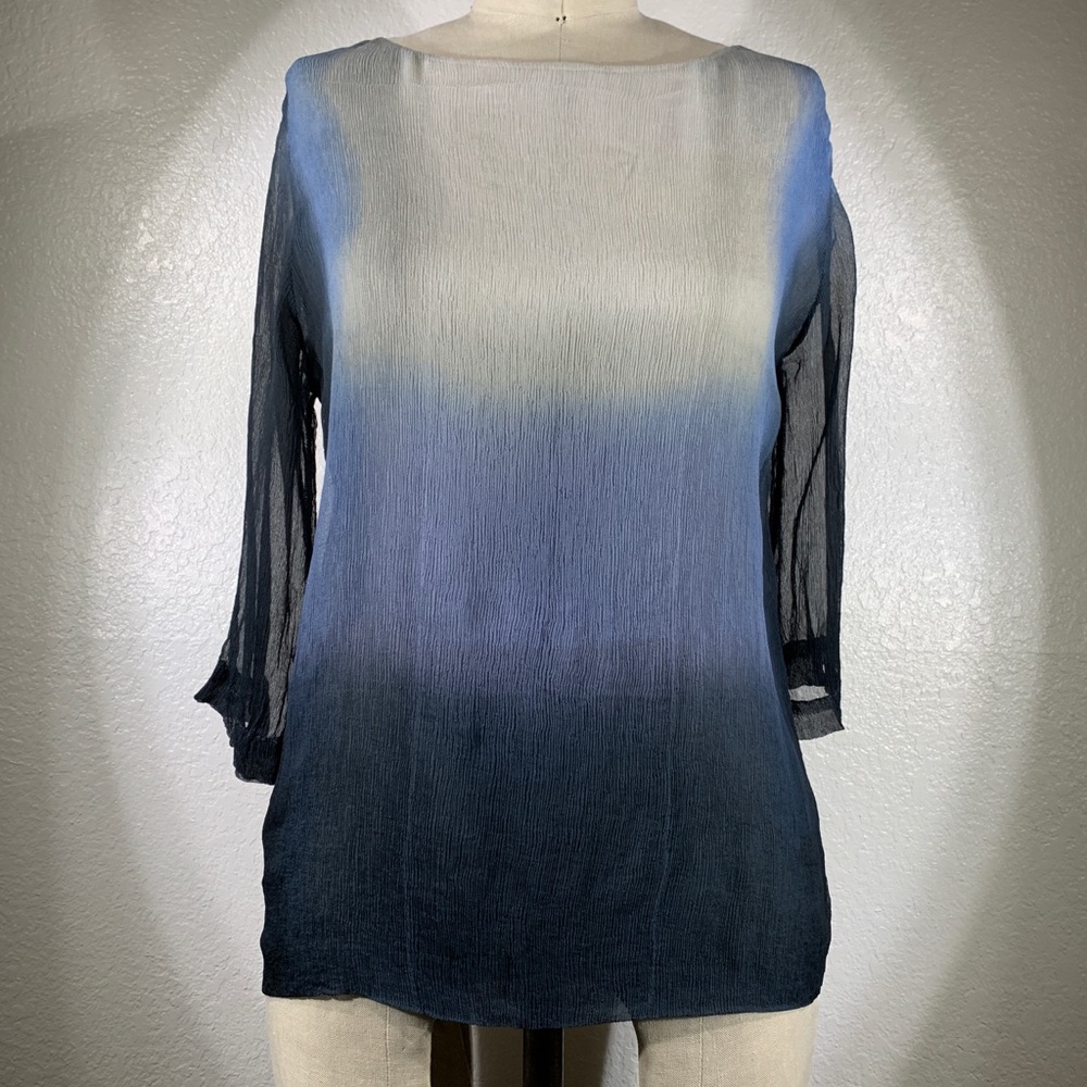 Viviana Uchitel Silk Chiffon Square Ombré Sz 1 NWT